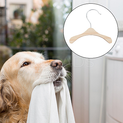 10Pcs 3 Styles Wood Clothes Hanger for Dog Cat AJEW-DR0001-09-1