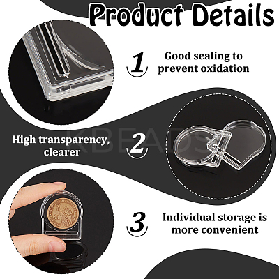 Transparent Acrylic Commemorative Coin Display Box ODIS-WH0030-96A-1