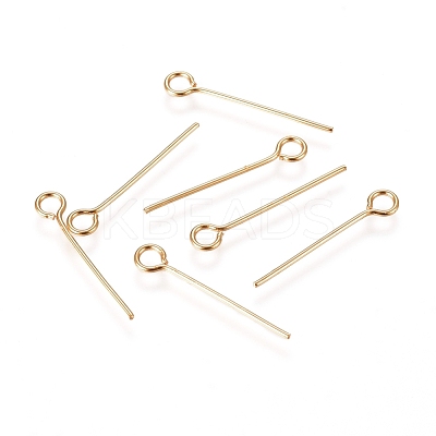 304 Stainless Steel Eye Pins X-STAS-L238-005B-G-1