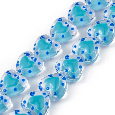 Transparent Glass Beads Strands LAMP-F029-04F-1
