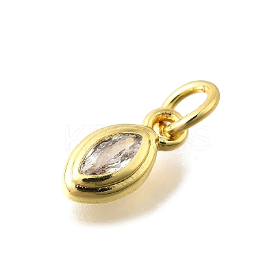 Brass Micro Pave Cubic Zirconia Pendants KK-Z102-06G-02-1