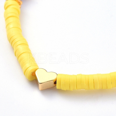 Handmade Polymer Clay Heishi Bead Stretch Bracelets BJEW-JB05077-02-1