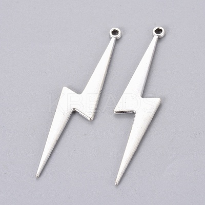 Tibetan Style Alloy Lightning Bolt Big Pendants PALLOY-AD92395-AS-LF-1