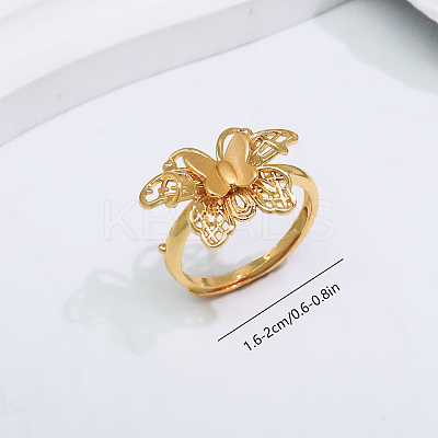 Adjustable Brass Open Cuff Rings for Women JT1474-1-1
