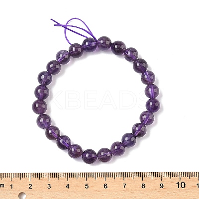 Natural Amethyst Beads Stretch Bracelets for Women BJEW-H636-01-1