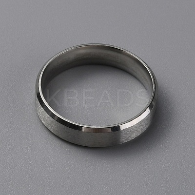 Matte Style 304 Stainless Steel Wide Band Finger Rings for Women Men RJEW-WH0009-14G-P-1