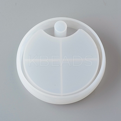 DIY 4 Compartments Round Layered Rotating Storage Box AJEW-D046-16B-1
