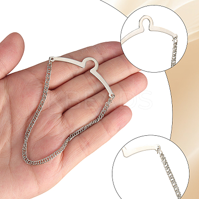 4Pcs Brass Hanging Chains Collar Pins Tie Clips AJEW-SC0004-04A-1