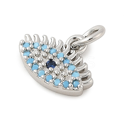 Brass Micro Pave Cubic Zirconia Pendants KK-U056-08P-1