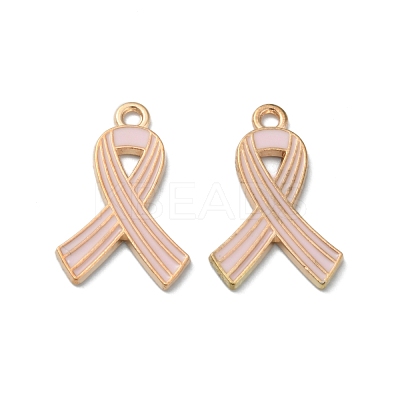 Light Gold Tone Zinc Alloy Enamel Pendants ENAM-WH0061-14B-1
