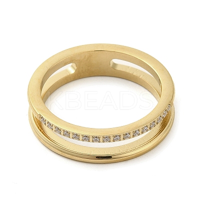 Ion Plating(IP) 304 Stainless Steel Rings RJEW-K268-04G-1