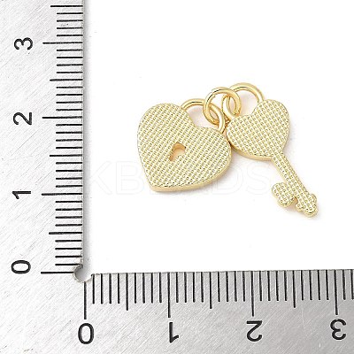 Brass Pave Natural White Shell Pendants KK-S522-15G-1