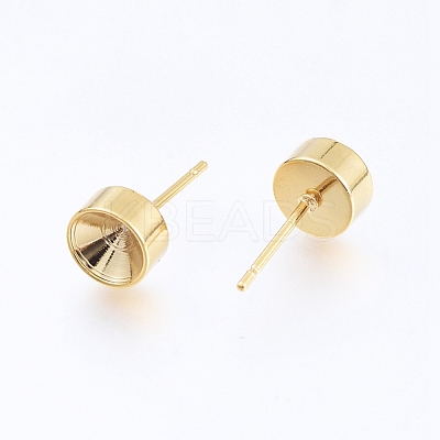 304 Stainless Steel Stud Earring Settings STAS-I088-H-02G-1