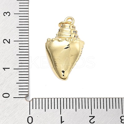 Brass With Cubic Zirconia Pendants KK-Q006-07G-1