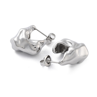 Non-Tarnish 304 Stainless Steel Stud Earrings EJEW-P258-44P-1