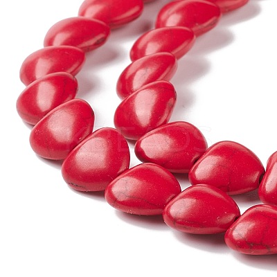 Heart Synthetic Turquoise Beads Strands TURQ-I019-12mm-01-1