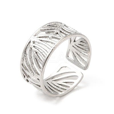 304 Stainless Steel Open Cuff Rings RJEW-K245-88P-1