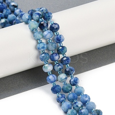 Natural Dyed White Jade Beads Strands G-H057-A22-03-1