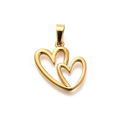 304 Stainless Steel Pendants STAS-B079-02G-04-1