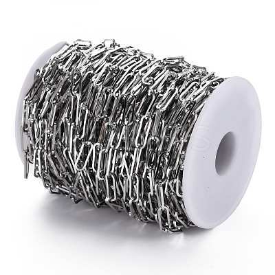 Tarnish Resistant 304 Stainless Steel Paperclip Chains CHS-S008-010P-1