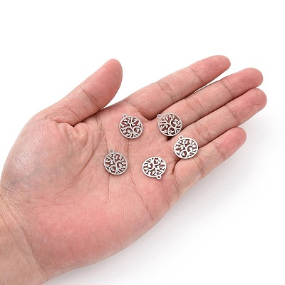 Non-Tarnish 201 Stainless Steel Pendants STAS-S105-JN890-1