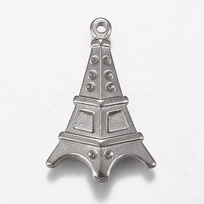 Tarnish Resistant 304 Stainless Steel Pendants Rhinestone Settings STAS-Z012-26P-1