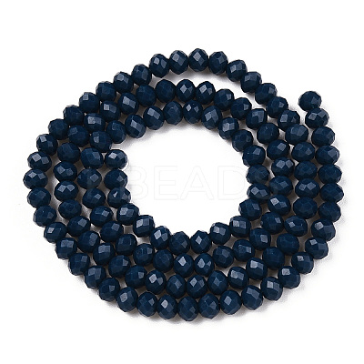 Opaque Solid Color Glass Beads Strands EGLA-A034-P1mm-D16-1