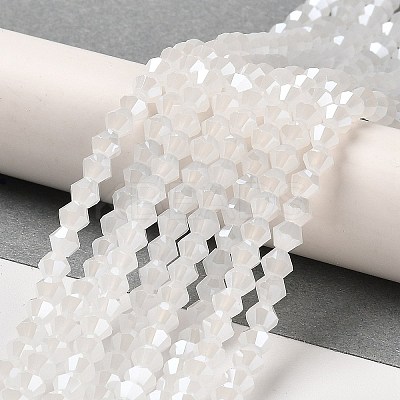 Imitation Jade Electroplate Glass Beads Strands LS-EGLA-F029-J4mm-A06-1