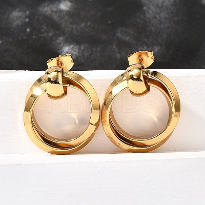 201 Stainless Steel Earrings LS-EJEW-Q026-02G-A-1