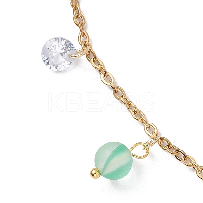304 Stainless Steel Link Chain Anklets AJEW-AN00699-01-1