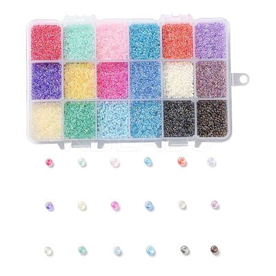 FGB 450G 18 Colors 12/0 Grade A Round Glass Seed Beads SEED-JP0012-06-2mm-1