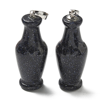 Synthetic Blue Goldstone 3D Pendants G-K385-10P-01-1