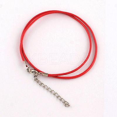 Waxed Cotton Cord Necklace Making MAK-S032-1.5mm-105-1