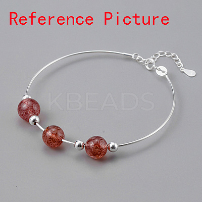 Anti-Tarnish Rhodium Plated 925 Sterling Silver Bangles LS-BJEW-G681-01A-P-1