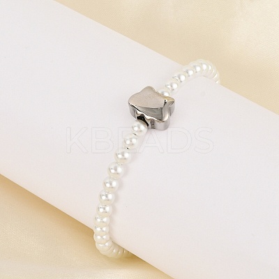 Plastic Imitation Pearl Beads Bracelets for Women BJEW-M056-12P-1