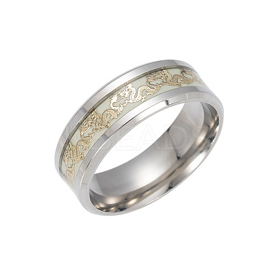 201 Stainless Steel Wide Band Finger Rings X-RJEW-T005-8-04-1