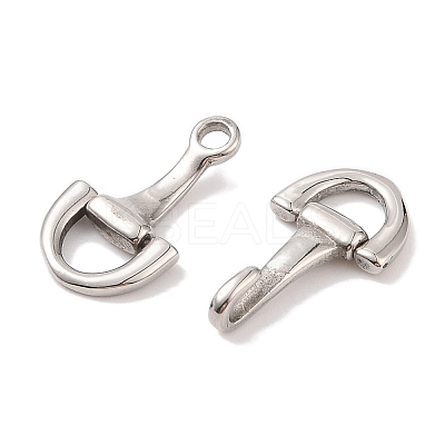 Non-Tarnish 304 Stainless Steel Hook Clasps STAS-C109-24P-1
