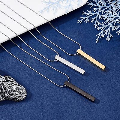 DIY Rectangle Pendant Necklace Making Kits DIY-UN0003-52-1