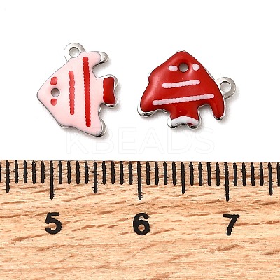 304 Stainless Steel Enamel Charms STAS-Q363-14F-P-1