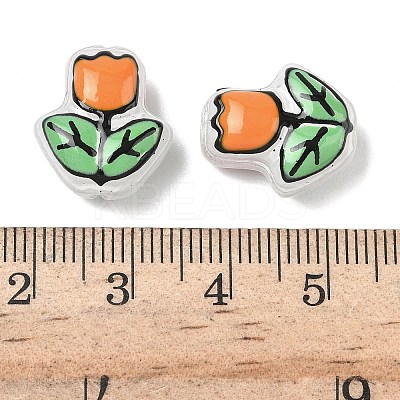 Transparent Glass Enamel Beads LAMP-C023-01E-1