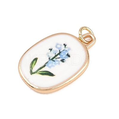 Brass Enamel Pendants LS-ENAM-I087-02B-1