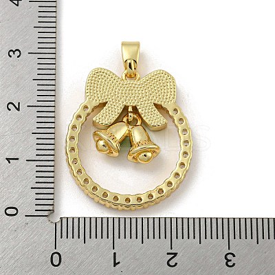 Christmas Brass Micro Pave Cubic Zirconia Pendants KK-H468-01A-01G-1