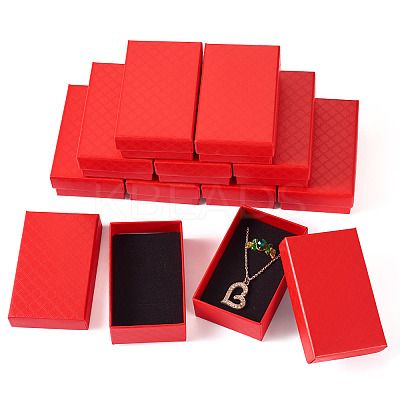 Rectangle Cardboard Paper Jewelry Box CON-TAC0015-01D-1
