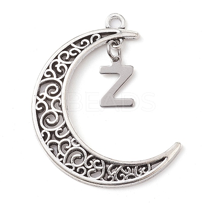 26Pcs Alloy Letter Pendants PALLOY-JF02578-1
