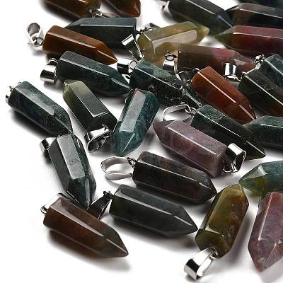 Natural Indian Agate Pendants G-Z067-07P-23-1