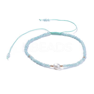 Adjustable Nylon Thread Braided Beads Bracelets BJEW-JB04375-05-1