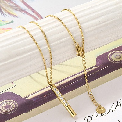 Ion Plating(IP) 304 Stainless Steel Pendant Necklace NJEW-K255-16G-1