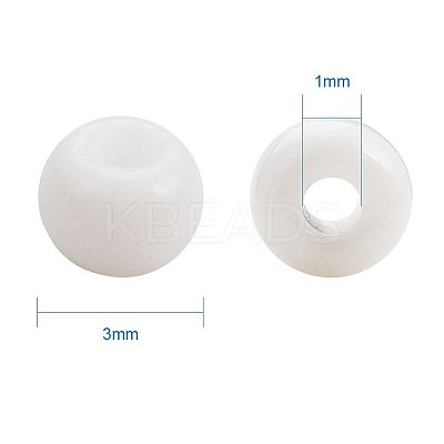 White 8/0 Diameter 3mm Glass Seed Beads Round Pony Loose Bead for Jewelry Making 2.8~3.2mm SEED-PH0005-06-1