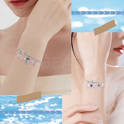12Pcs Adjustable 304 Stainless Steel Wire Cuff Bangle Making MAK-SC0001-19-1