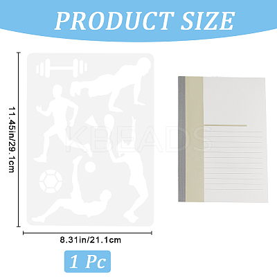 Plastic Drawing Painting Stencils Templates DIY-WH20012-07C-1